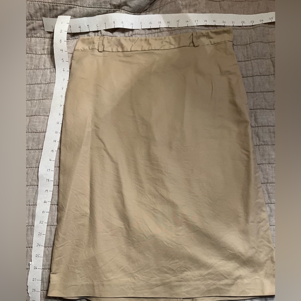 Khaki pencil skirt
